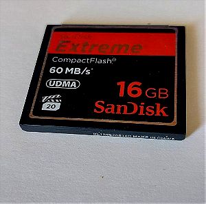 Sandisk Extreme Pro CompactFlash 16GB κάρτα μνήμης για φωτογραφική μηχανή!