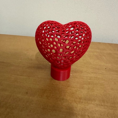 Decorative heart lamp with LED tealight new, 3D printed design