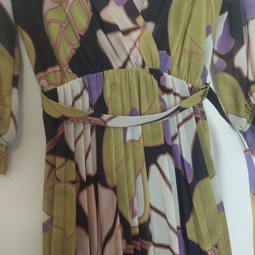 Wrap dress with pleated skirt and belt new, Dress2unDress, black