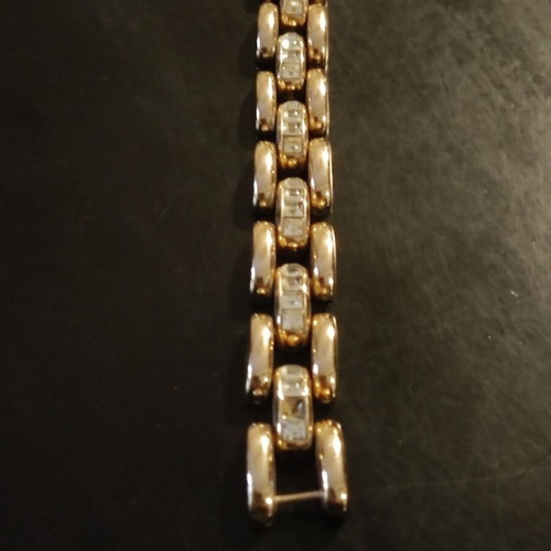 Gold-plated bracelet with zircon 20cm new