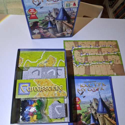 The Castles of Mystras board game with mini expansions The River and The Abbot, like new