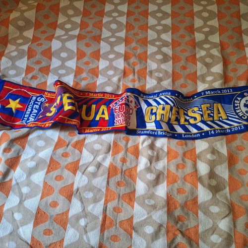 Collectible football scarf Steaua vs. Chelsea