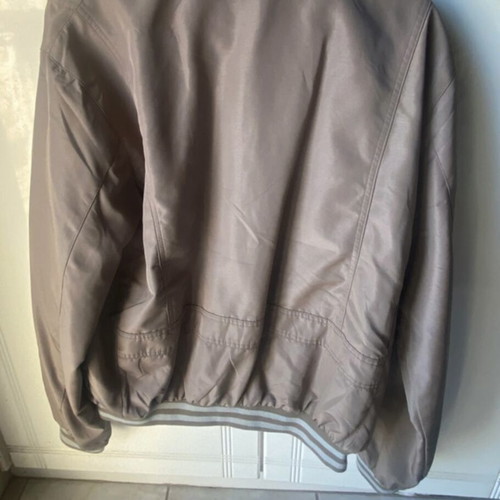 Bomber fleece jacket like new, men's XXL, beige and brown