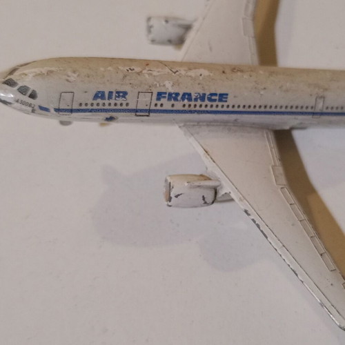 Vintage metal Airbus A300B model airplane Air France used