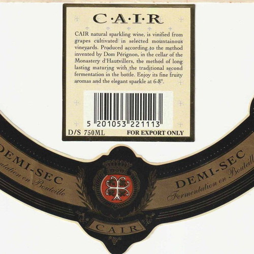 Cair Rhodes wine labels new, set of 3 for collection