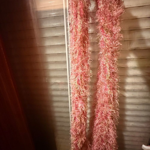 Women's scarf new, pink and yellow, lightweight fabric