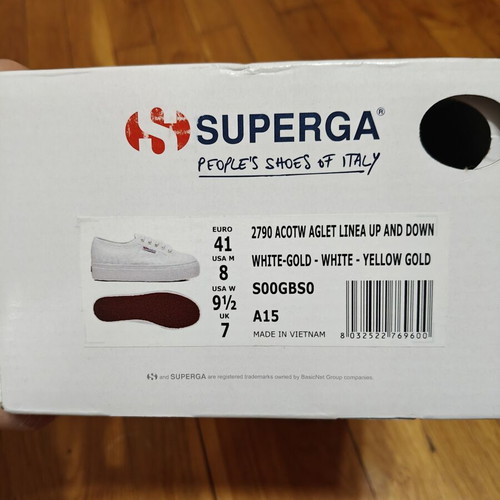 Superga double-layer white sneakers size 41