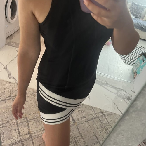 Venus Victoria women's sport dress with hood and white trims, like new, size S/M, black