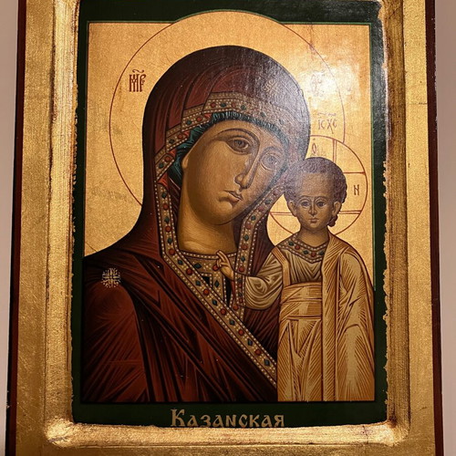 Panagia of Kazan Silver Axion Mega Byzantine Icon new