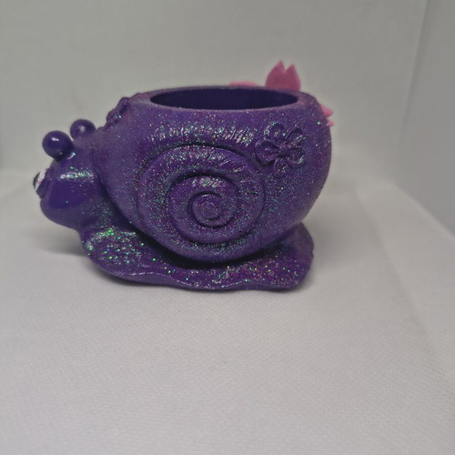 Handmade plaster snail decorative sculpture new