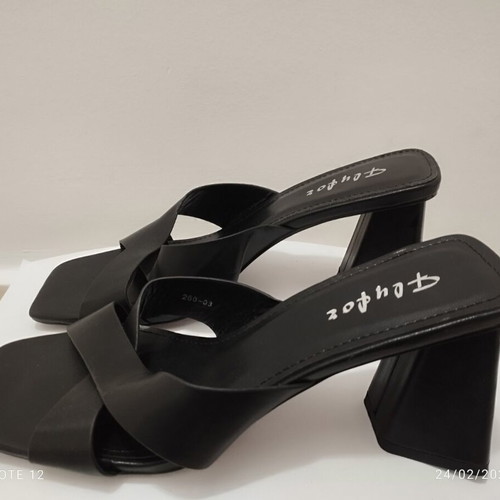 Women's black mule shoes new, size 37