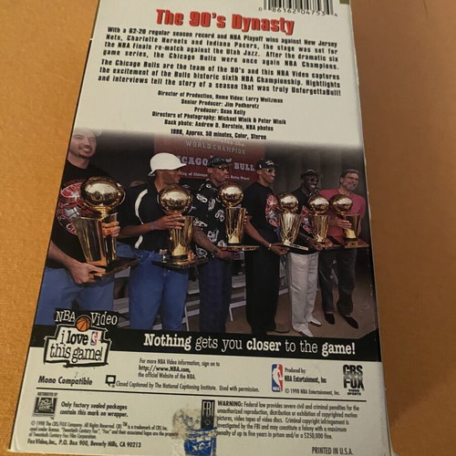 Unforgettabulls 6th NBA Championship Season Chicago Bulls VHS like new