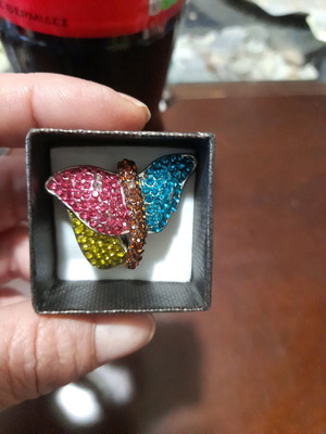 Butterfly ring size 8-9 used