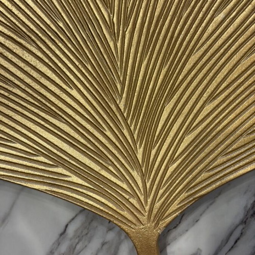 Ginkgo Biloba Decorative Tray like new, gold metallic finish