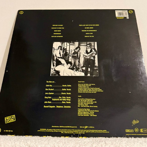 Men At Work Business As Usual LP vinyl record like new