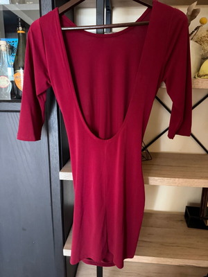 Women's dress No Stress red synthetic fabric like new size S