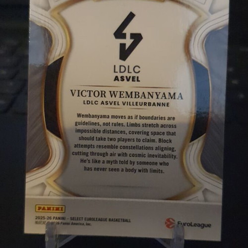 Panini Select EuroLeague 2025-26 Victor Wembanyama Concourse Base card like new