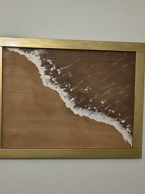 Πίνακας ζωγραφικής ανάγλυφος μεταχειρισμένος 80x104 εκ