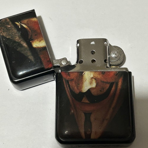 Tristar gasoline lighter used, V for Vendetta design