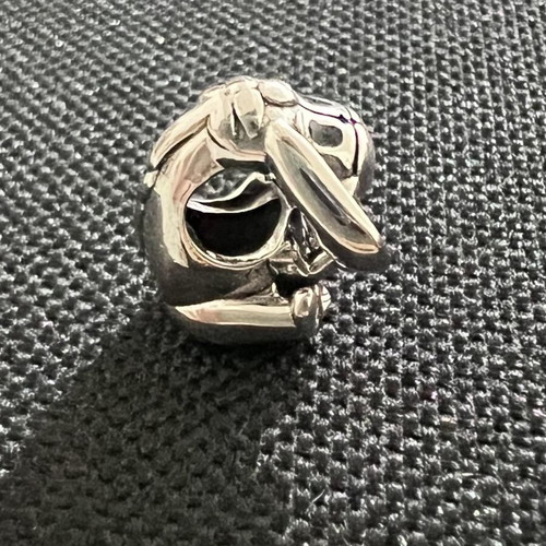 Silver 925 charm new, handmade, pink and silver donkey Marko