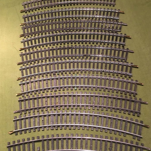 Jouef curved rails code 870 used, pack of 10, HO scale 1/87