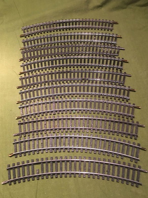 Jouef curved rails code 870 used, pack of 10, HO scale 1/87