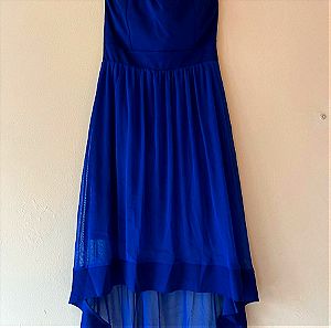 Τουρκικό μπλε φόρεμα χωρίς στράπλες
