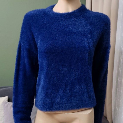 Pink Woman Blue Sweater size L like new