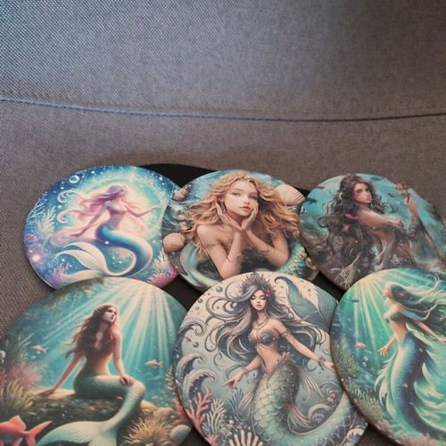 Mermaids wooden coasters new