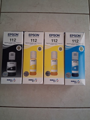 Epson 112 Ink Set new, black 127ml, yellow 2×70ml, cyan 70ml