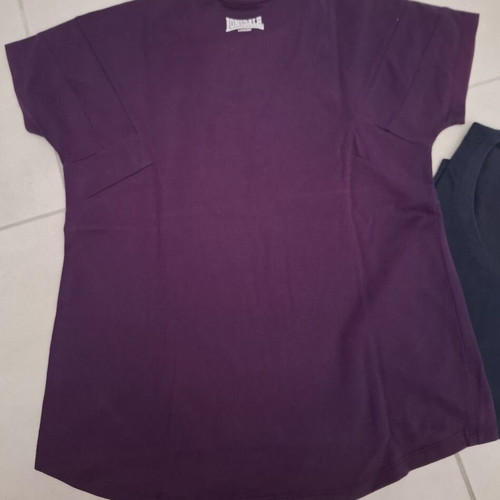 Lonsdale T-shirt set of 2 used, purple and blue, size S-M