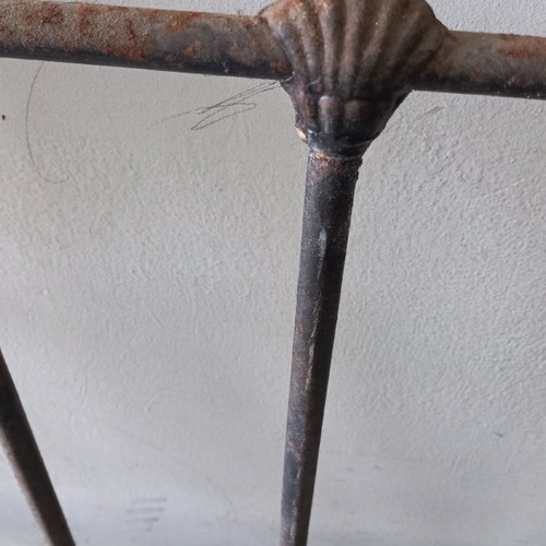 Solid iron bed with brass decorations used