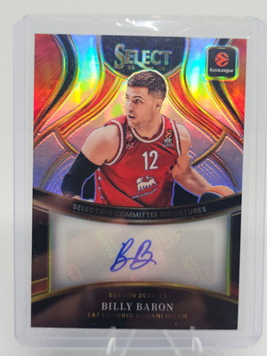 Billy Baron 2025-26 Panini Select EuroLeague κάρτα με αυτόγραφο