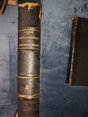 Dimosia Oikonomiki by I. Kouli, vintage leather-bound book