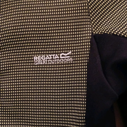 Regatta athletic jacket used for 6-year-old boy, black and green