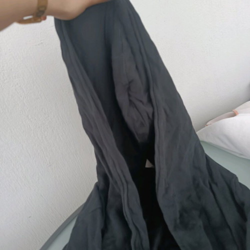 Long black cardigan used with hood size S