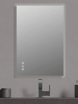 Led bathroom mirror square touch 100x80cm new