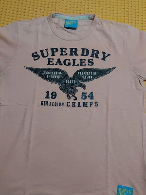 Superdry short-sleeve shirt used, size L, pink