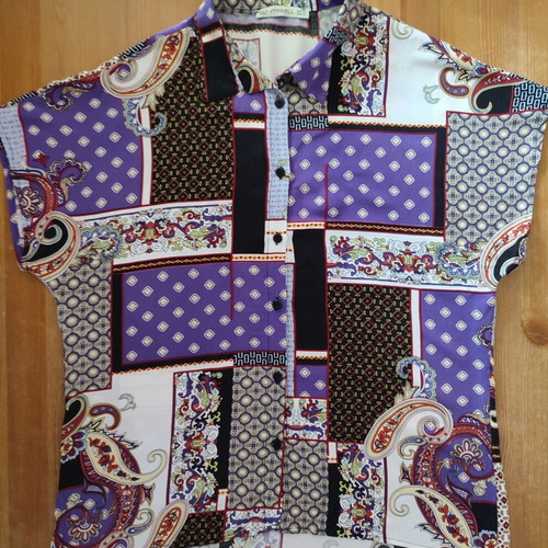Misell Printed Shirt Size L New, Viscose Cotton Blend