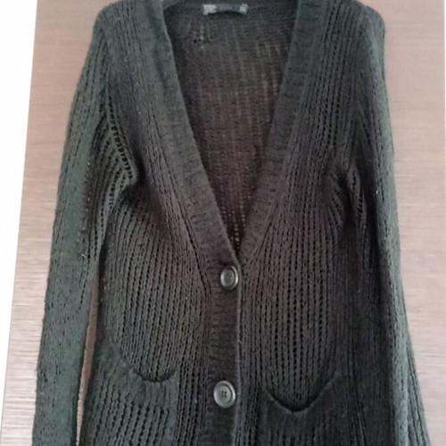 Zara women's cardigan used, black, size S, with loose knit