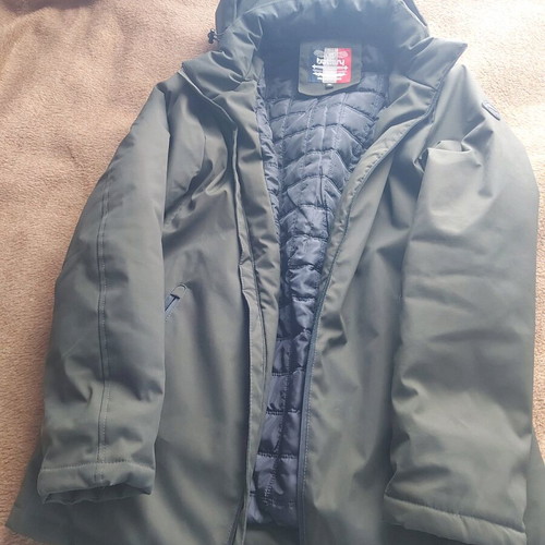 Men's thick jacket like new, khaki color, size XL