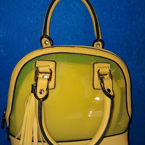 Yellow handbag with inner bag like new
