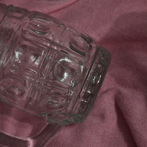 Beer mugs set of 3 like new, 300ml glass with handle