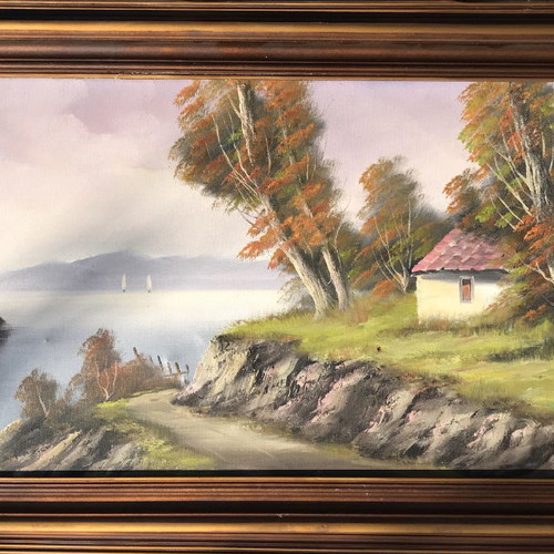 Athineos painting used, oil on canvas 80x140 cm
