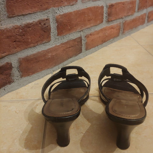 Jane Debster mules wedge platform shoes used, size 36, black