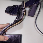Calliope purple heeled sandals like new, size 36
