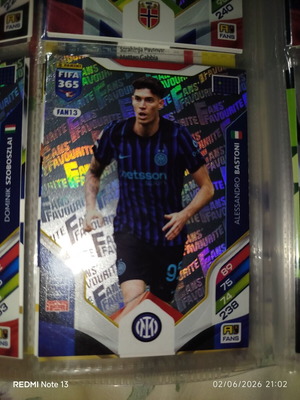Panini Alessandro Bastoni FIFA 365 Adrenalyn XL 2026 μεταχειρισμένο αυτοκόλλητο