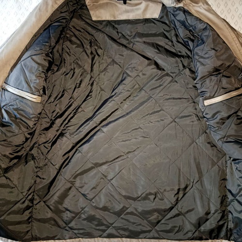 Men's beige winter long jacket like new, size L-XL