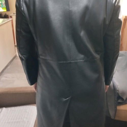 Leather trench coat used Valentino black XL