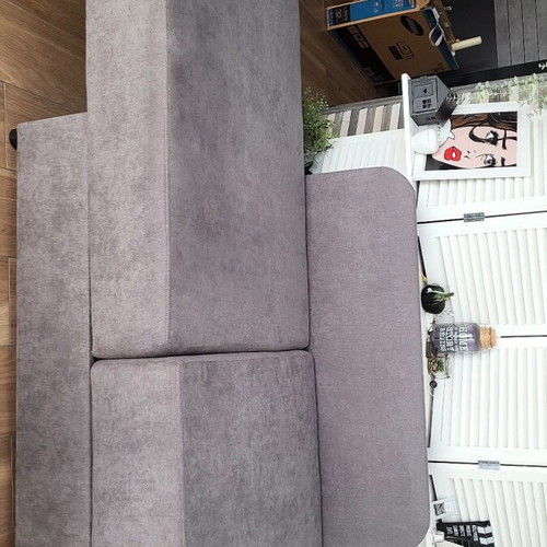 Corner sofa bed like new, gray with pillow set